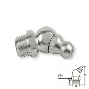 Agrafe de lubrificação M27218-45º-1/8″ Gás