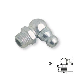 Agrafe de lubrificação M27518-90º-1/8″ Gás