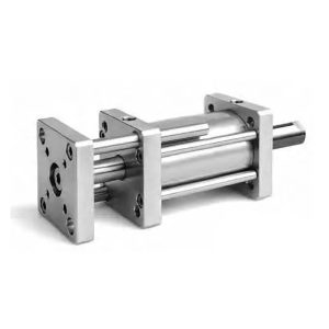 Cilindro Pneumático Compacto ISO 21287 Inox D/E Magnético Haste Passante Anti-Rotação
