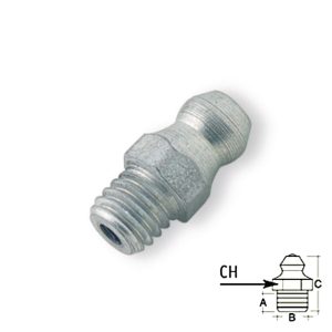 Agrafe de lubrificação M27014-180º-1/4" Gás