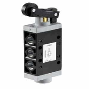 Válvula 5/2 de Rolo Retorno Mola-1/8"