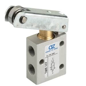 Válvula 3/2 de Rolo Standard Retorno Mola-1/8"-NF