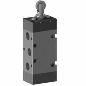 Válvula 5/2 de Rolo Retorno Mola-1/8"