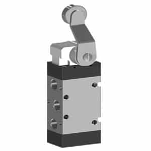 Válvula 5/2 de Rolo Retorno Mola-1/8"