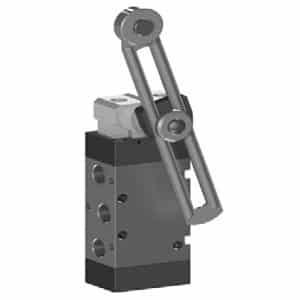Válvula 5/2 de Rolo Retorno Mola-1/8"