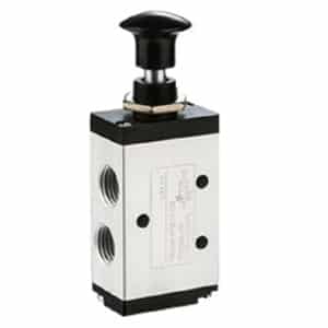 Válvula 3/2 de Botão Plano 1/2" Posições Fixas-NF