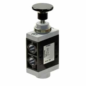 Válvula 3/2 de Botão Plano 1/8" Retorno Mola-NF