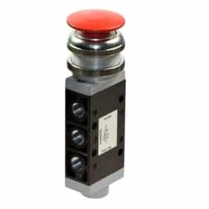 Válvula 5/2 de Botão Cogumelo 1/8" Retorno Mola