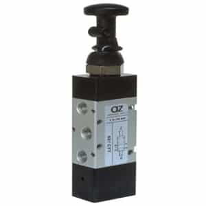 Válvula 5/2 de Botão Plano 1/4" Retorno Pneumático