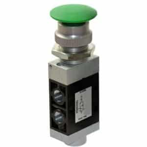 Válvula 3/2 de Botão Cogumelo 1/8" Servo Pilotada-NF