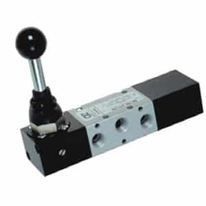 Válvula 5/3 de Manipulo 1/4"-Posições Fixas- Centros Pressão