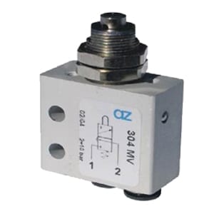 Válvula de pino 3/2 Micro Entrada Inferior para Painel Ø4mm N.A.