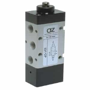 Válvula de pino 5/2 Retorno Pneumático 1/8"
