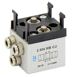 Válvula de Pino 5/3 Ø 4mm-Alimentação Lateral-Centros Abertos