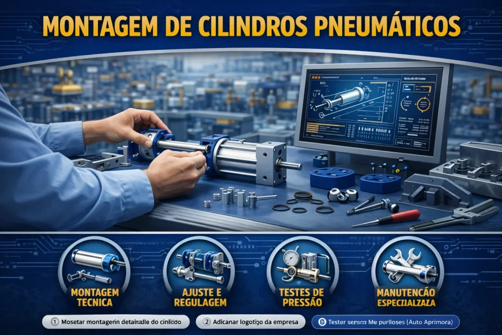 montagem de cilindros pneumaticos 1